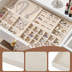 10 pieza de 5 estilos de madera recubierta de placas de joyería de terciopelo&nbsp;ODIS-NB0001-71