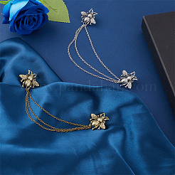 4 шт. 2-х цветные двойные броши-цепочки в виде пчелы JEWB-GF0001-31