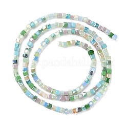 Стеклянные бусины с гальваническим покрытием  GLAA-P056-02B