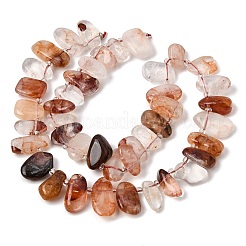 Fili di perle di quarzo ematoide naturale e quarzo ferruginoso&nbsp;GG-CBADF20-A04