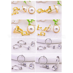 Латунные серьги-клипсы KK-TA0007-66