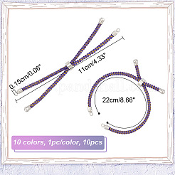 10шт 10 цвета регулируемый нейлоновый шнур слайдер изготовление браслета&nbsp;MAK-UN0001-56