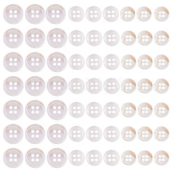 105 шт. 3 стиля натуральных пуговиц из пресноводных ракушек с 4 отверстиями BUTT-TA0001-26