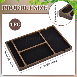 Деревянный ящик для хранения на офисном столе AJEW-WH0606-39A