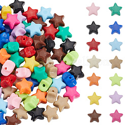 140 шт. двухцветные светящиеся непрозрачные акриловые бусины&nbsp;SACR-SC0001-50