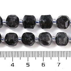 Натуральные нити бус из ларвикита G-B125-O05-01