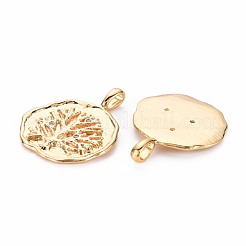 Латунные микропаве прозрачные подвески с фианитом&nbsp;KK-S356-690