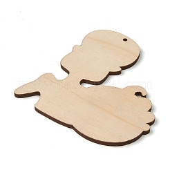 Bois naturel gros pendentifs&nbsp;WOOD-B001-24
