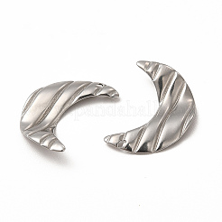 変色しない304ステンレススチールペンダント  ムーンチャーム  ステンレス鋼色  19x13x2mm  穴：1mm&nbsp;LS-STAS-F290-15P