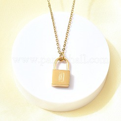 Ожерелья с подвесками из нержавеющей стали 304 Rolo NJEW-S444-01G-04