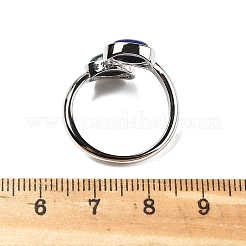 Кольца из натурального малахита и лазурита&nbsp;RJEW-A068-02P-01