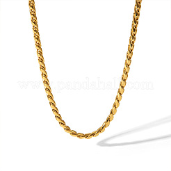 304 нержавеющая сталь кубинские звенья цепи ожерелья для женщин&nbsp;FI8814-2