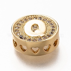 Позолоченные многожильные звенья из латуни с микропейвом и кубическим цирконием&nbsp;KK-P191-01Q-G