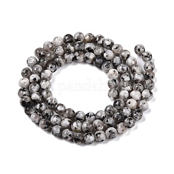 Gefärbt natürlichen weißen Jade Perlen Stränge&nbsp;G-T140-4mm-B02