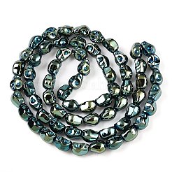 Стеклянные бусины с гальваническим покрытием &nbsp;EGLA-T021-09K