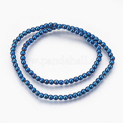 Chapelets de perles en hématite synthétique sans magnétiques&nbsp;G-F585-C07-4mm