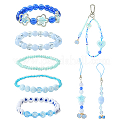 Набор для изготовления ремешка для мобильного телефона цвета океана своими руками&nbsp;DIY-FS0006-56