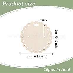 Деревянная открытка для сережек с отверстием для подвешивания&nbsp;DIY-WH0320-20B