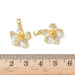 Pendentifs avec zircon cubiques à micro-pavés en laiton&nbsp;KK-I371-31G-01