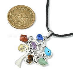 Colliers à pendentif arbre de vie en alliage&nbsp;NJEW-JN04559-02