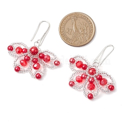 Orecchini pendenti in ottone a farfalla&nbsp;EJEW-MZ00265