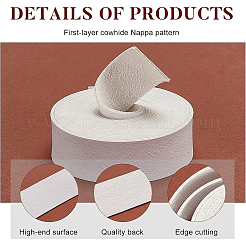 Плоские односторонние искусственные кожаные шнуры LC-WH0002-01G