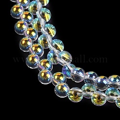 電気メッキガラスビーズセット  パール光沢メッキ  電球  クリアAB  5mm  穴：1mm  約98個/連  15.35''（39センチメートル）&nbsp;GLAA-Q105-01B