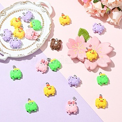 20 шт. подвески из непрозрачной смолы в виде животных&nbsp;CRES-YW0002-52