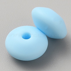 Perle di abaco in silicone ecologico per uso alimentare rondelle&nbsp;SIL-WH0008-14N-02