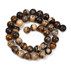 Природные зебры яшмы бисер нитей G-F792-C13-01