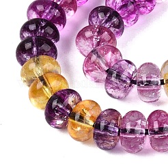 Brins de perles de verre transparentes craquelées&nbsp;GLAA-N074-02A-04