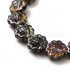 Прозрачные стеклянные бусины гальваническим пряди&nbsp;GLAA-G098-04G