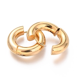 Orecchini a cerchio huggie in acciaio inossidabile 202&nbsp;EJEW-O087-08C-G