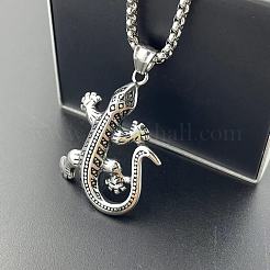 Ожерелья с подвеской в виде геккона из нержавеющей стали 304 для женщин и мужчин HN4947