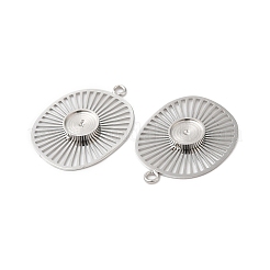 Подвеска-кабошон из не тускнеющей нержавеющей стали 304 STAS-Q215-08P