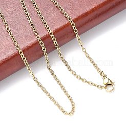 Модные унисекс ожерелья из нержавеющей стали 304 с цепочкой NJEW-L043-16G