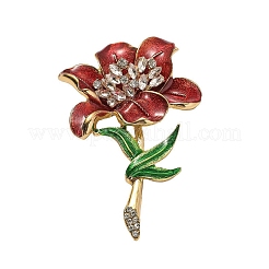 Lilien-Broschen aus Emaille-Legierung&nbsp;PW-WGDBE4D-01
