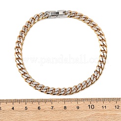 Браслеты-цепочки кубинского плетения из нержавеющей стали 304 для женщин&nbsp;BJEW-F527-05G