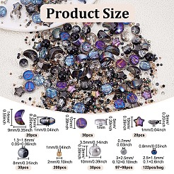 530шт гальванические прозрачные стеклянные бусины GLAA-NB0001-86