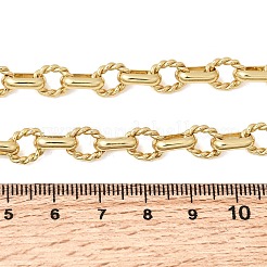 Halsketten aus Messing mit ovalen und gedrehten Ringgliedern für Damen&nbsp;NJEW-F366-08G