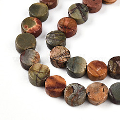 Нити бусин из натуральной яшмы пикассо/полихромной яшмы G-N346-06A-04