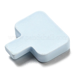 オペーク樹脂カボション  幸せという言葉が書かれた道路標識  ライトシアン  20x19x5mm&nbsp;CRES-P025-A03