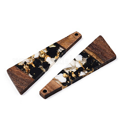 Большие подвески из прозрачной смолы и орехового дерева&nbsp;X-RESI-TAC0017-71-A01