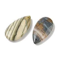 Pendentifs en jaspe vert indien naturel à lignes&nbsp;GG-CBAD7AB-02B