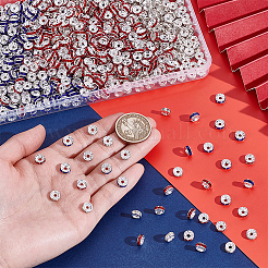 900 Uds. Cuentas espaciadoras de rhinestone de grado A de latón de 3 colores&nbsp;RB-PH0001-75
