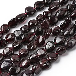 Гранат природный бисер нитей G-B161-B11