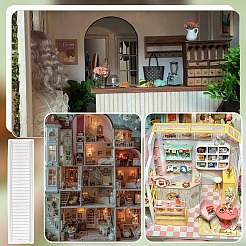 Стена кукольного домика из березовой и тополевой фанеры DIY-WH0591-120B