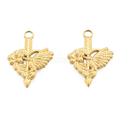 Ионное покрытие (ip) 201 нержавеющая сталь подвеска со стразами STAS-N098-245LG