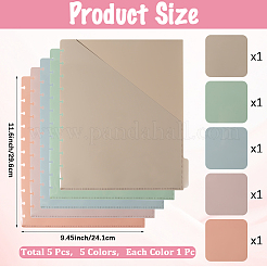 5 шт. листы-разделители для блокнота в полипропиленовом переплете&nbsp;AJEW-WH20006-191B