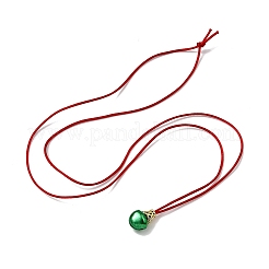 3 pièce 3 styles pendentif cloche de Noël en aluminium queue de rat colliers cordon satiné&nbsp;NJEW-JN05506-01